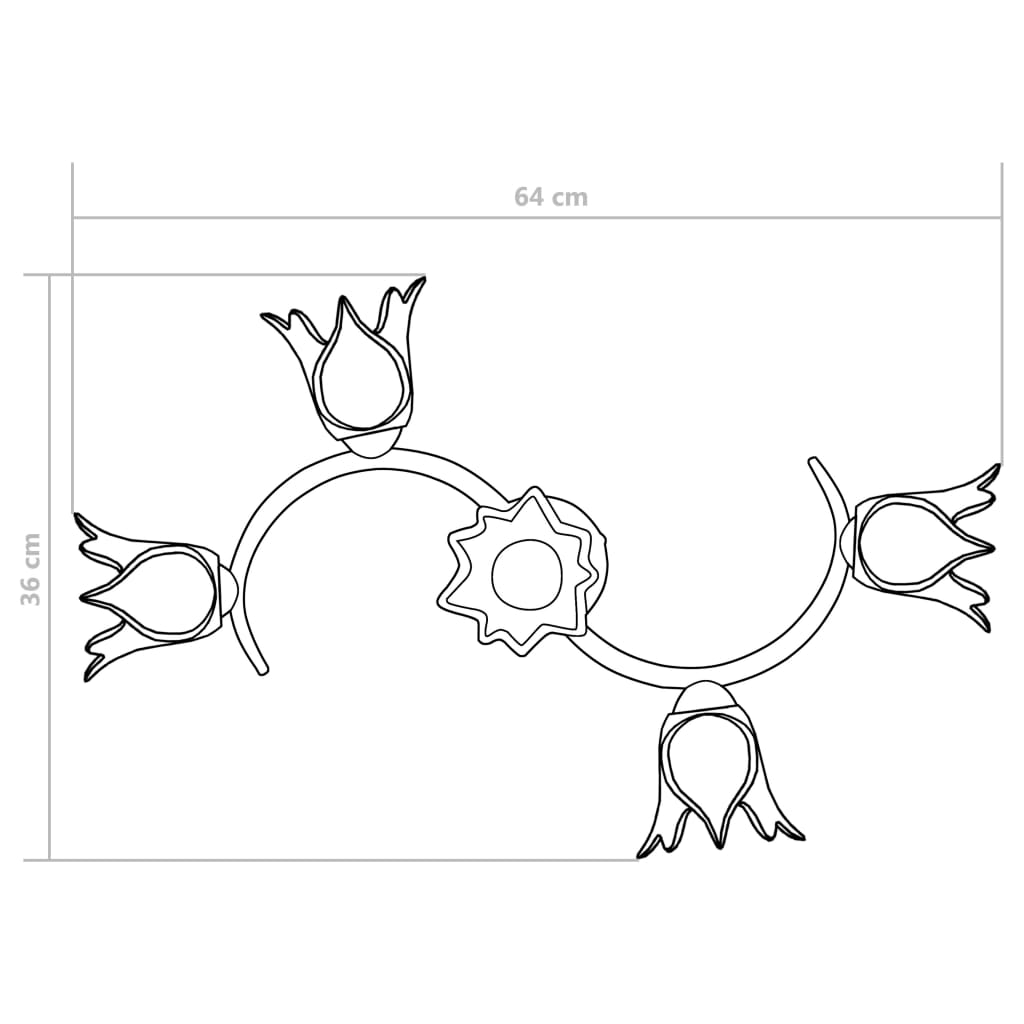 Plafondlamp met glazen tulpvormige kappen 5xE14 transparant is nu te koop bij PeponiXL, paradijselijk wonen!