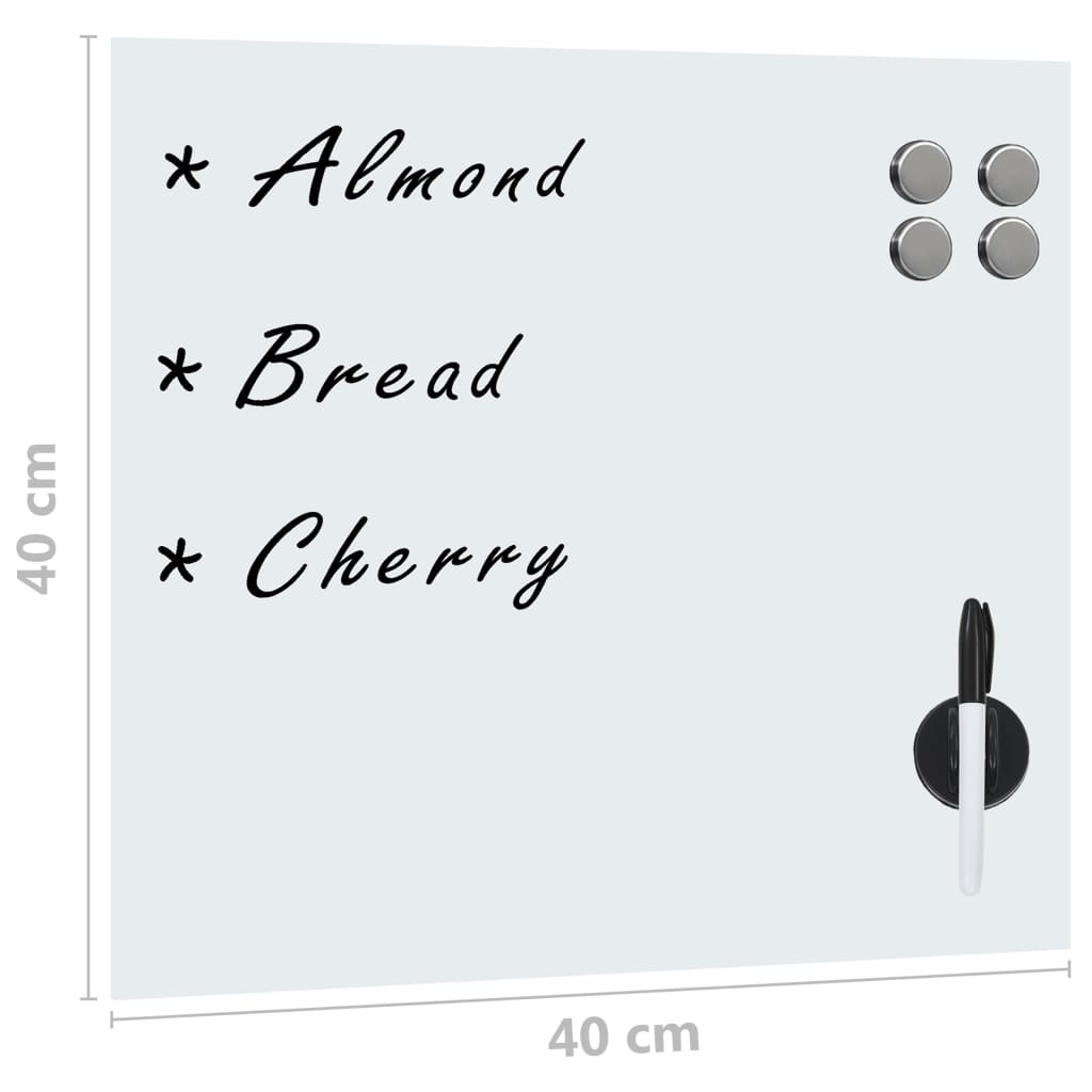 Magneetbord voor aan de wand 40x40 cm glas is nu te koop bij PeponiXL, paradijselijk wonen!