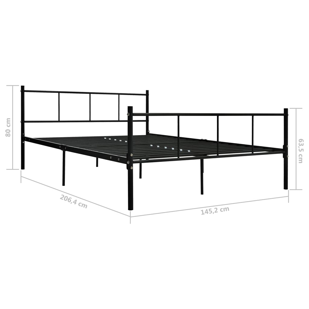 Bedframe metaal zwart 140x200 cm is nu te koop bij PeponiXL, paradijselijk wonen!