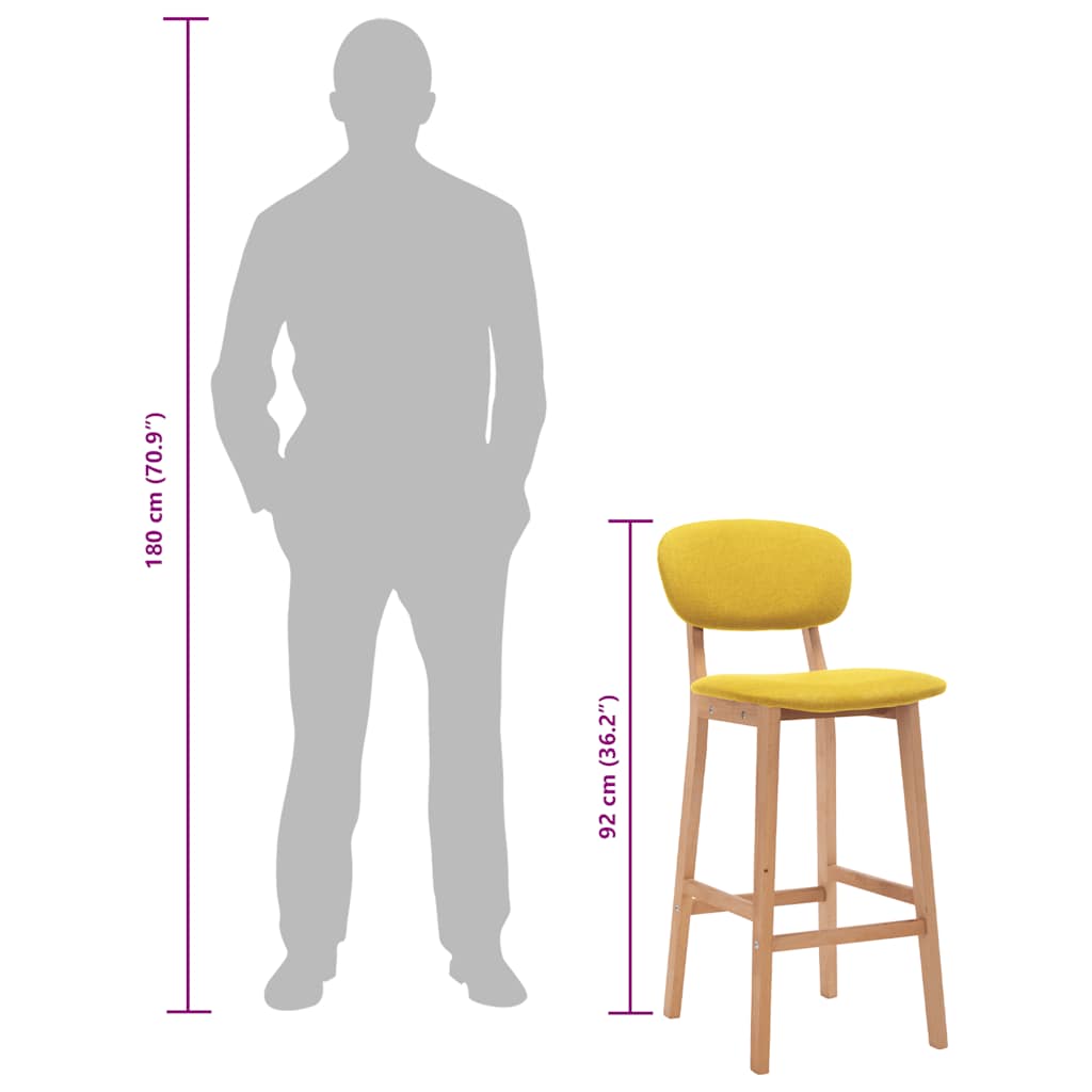 Barkrukken 2 st stof mosterdgeel is nu te koop bij PeponiXL, paradijselijk wonen!