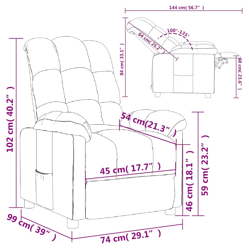 Fauteuil verstelbaar stof taupe is nu te koop bij PeponiXL, paradijselijk wonen!