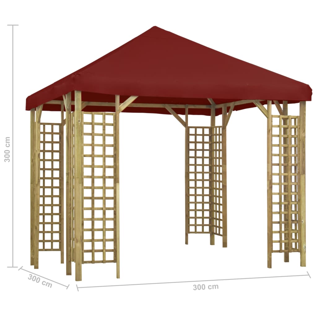 Prieel 3x3 m bordeaux is nu te koop bij PeponiXL, paradijselijk wonen!