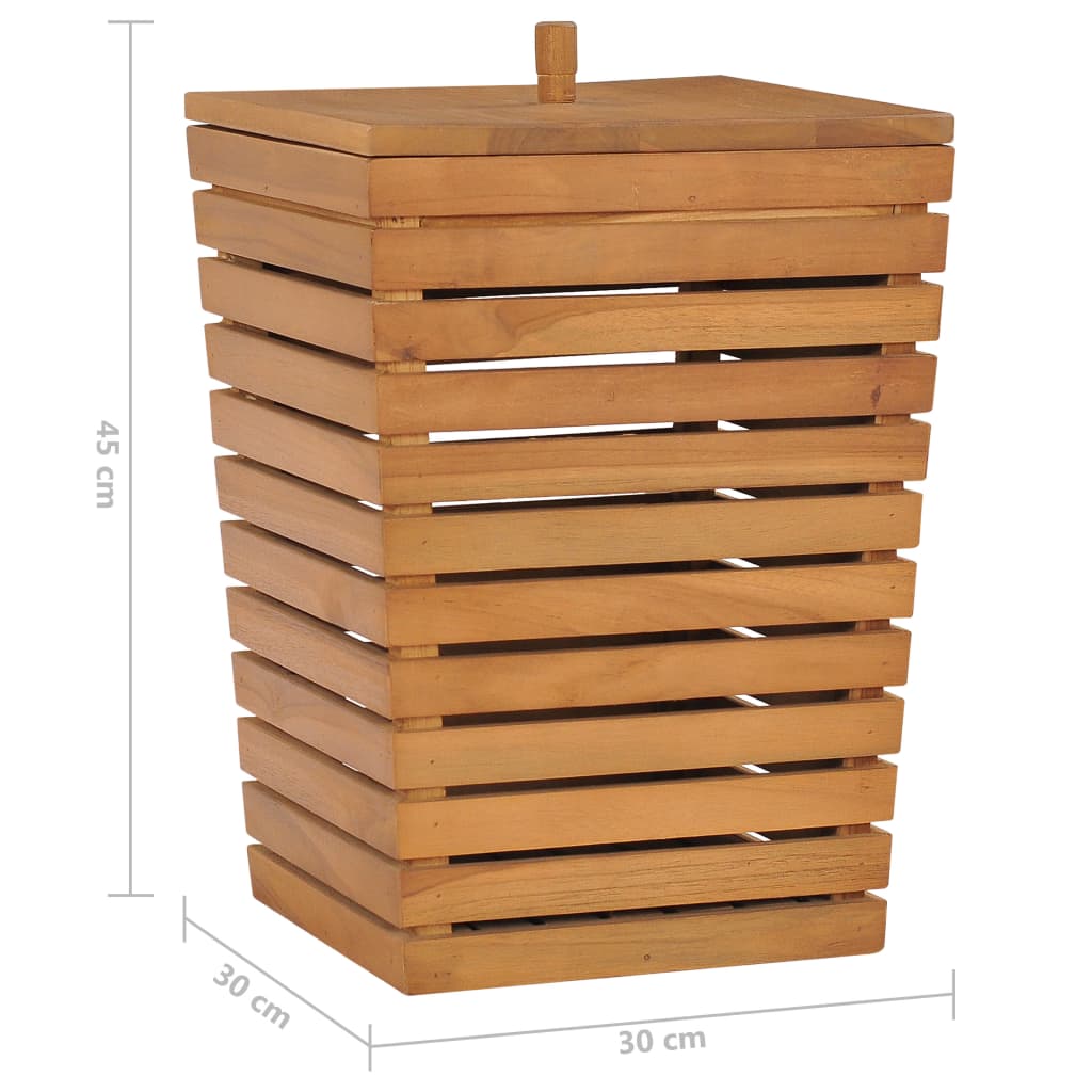 Wasmand 30x30x45 cm massief teakhout