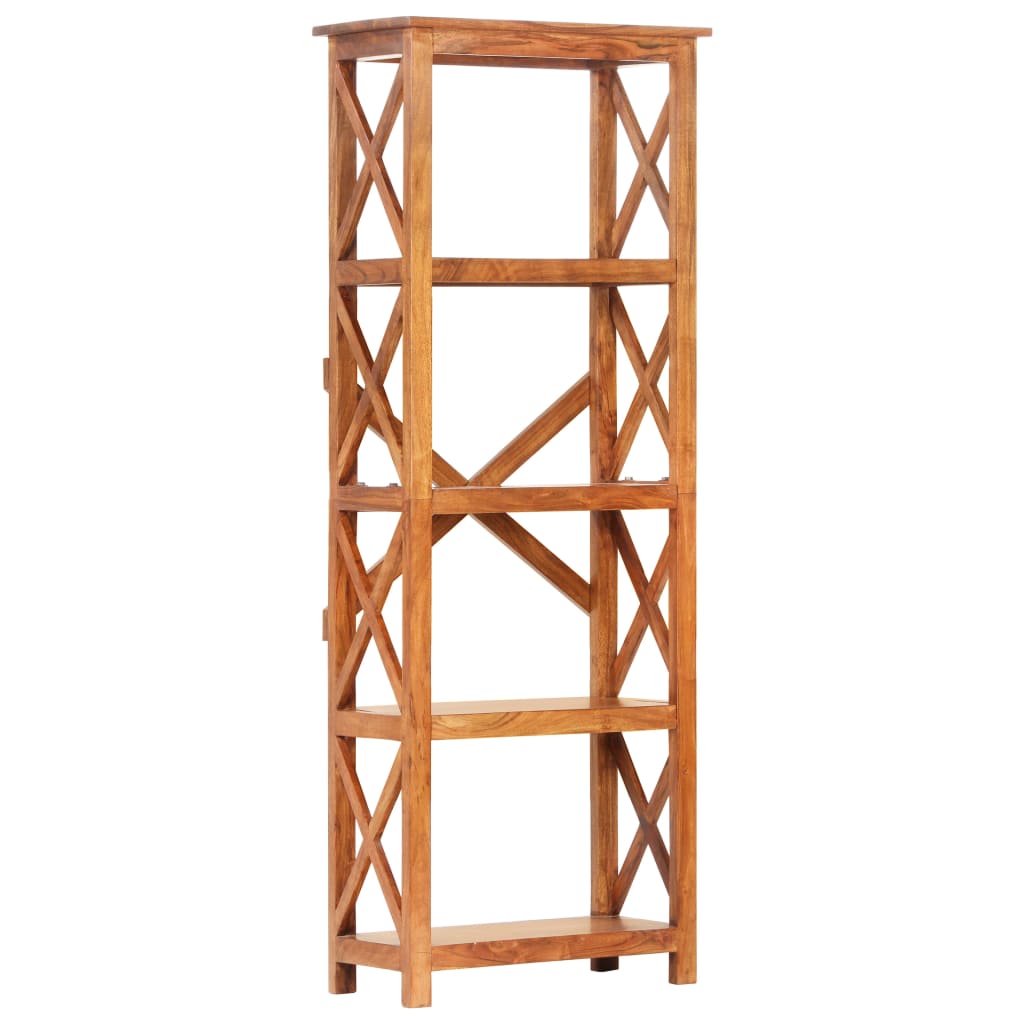 Boekenkast 60x30x160 cm acaciahout met honingafwerking is nu te koop bij PeponiXL, paradijselijk wonen!