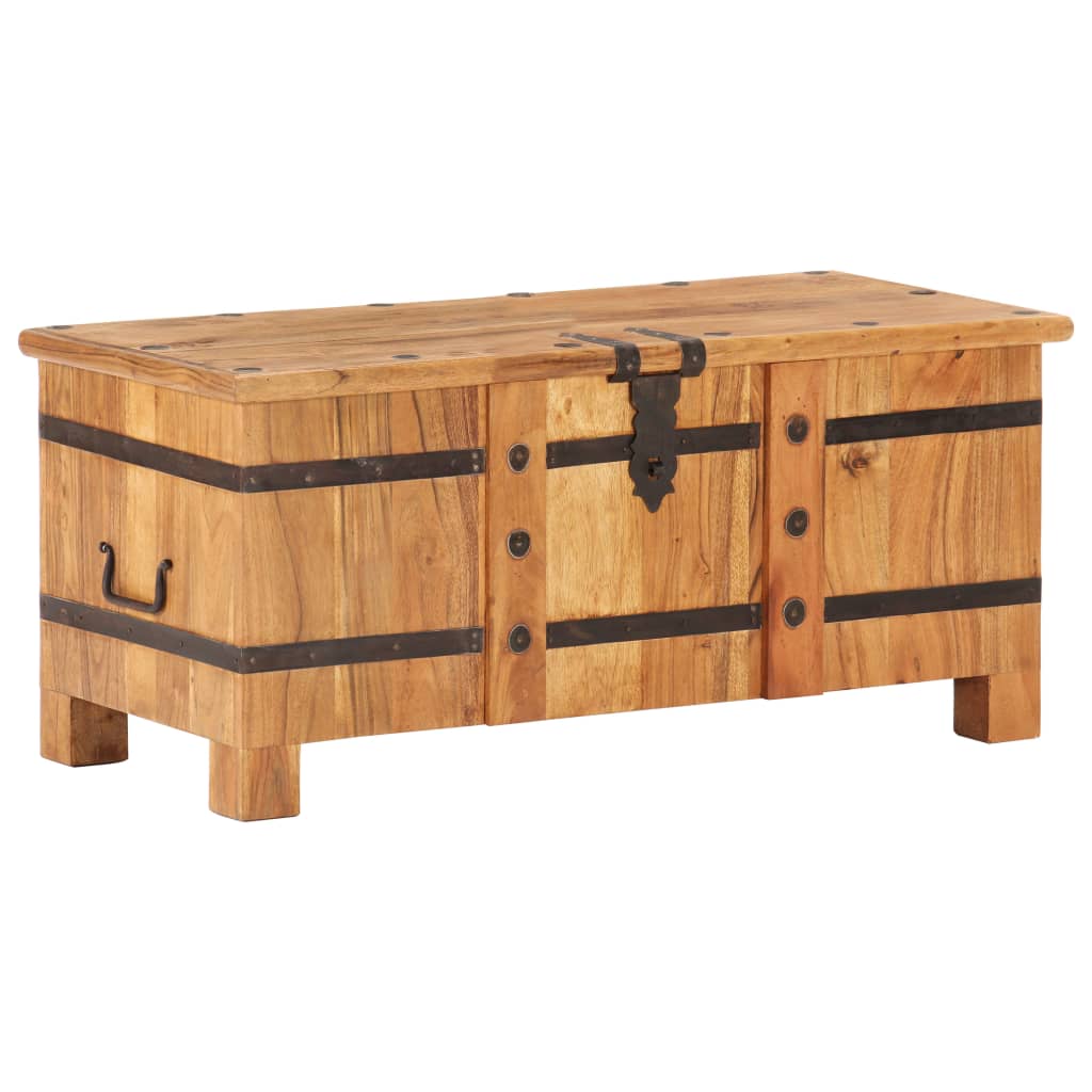 Opbergkist 90x40x40 cm massief acaciahout is nu te koop bij PeponiXL, paradijselijk wonen!