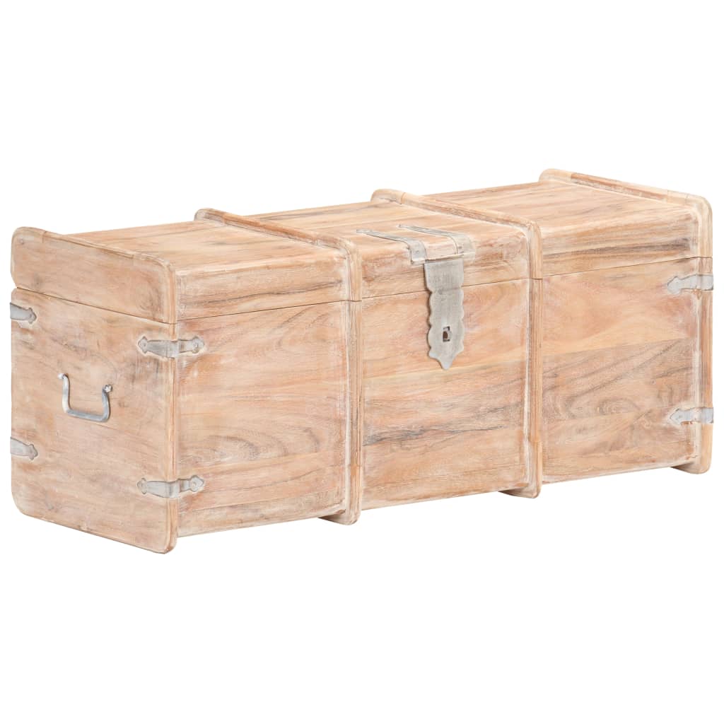 Opbergkist 90x40x40 cm massief acaciahout is nu te koop bij PeponiXL, paradijselijk wonen!