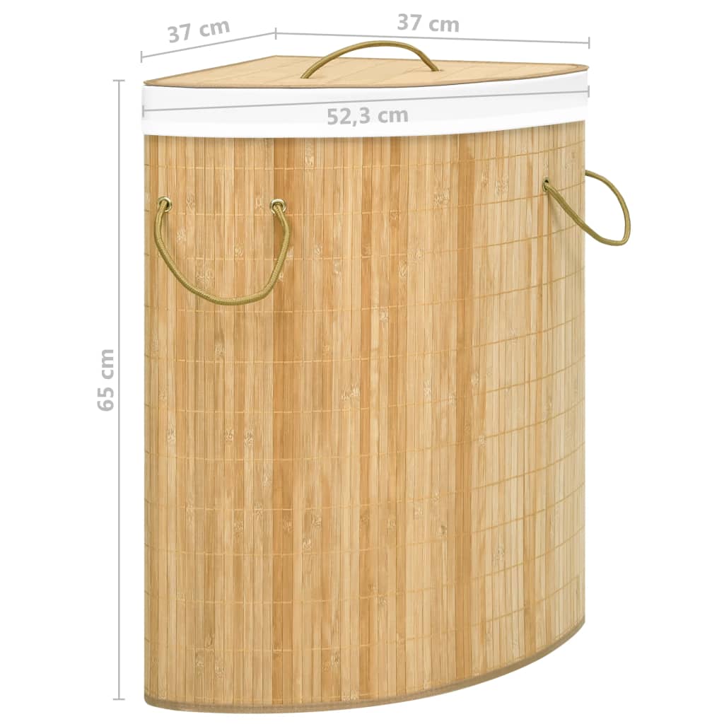 Hoekwasmand 60 L bamboe is nu te koop bij PeponiXL, paradijselijk wonen!