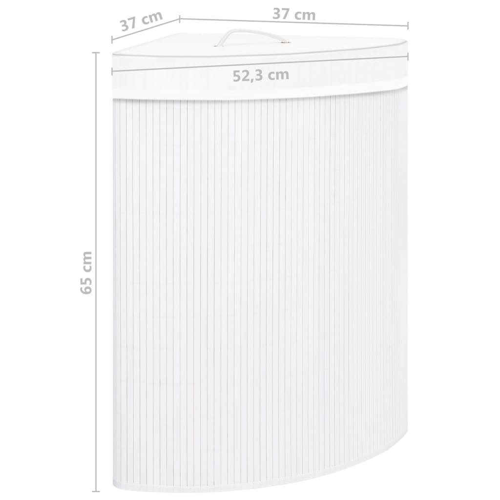 Hoekwasmand 60 L bamboe wit is nu te koop bij PeponiXL, paradijselijk wonen!