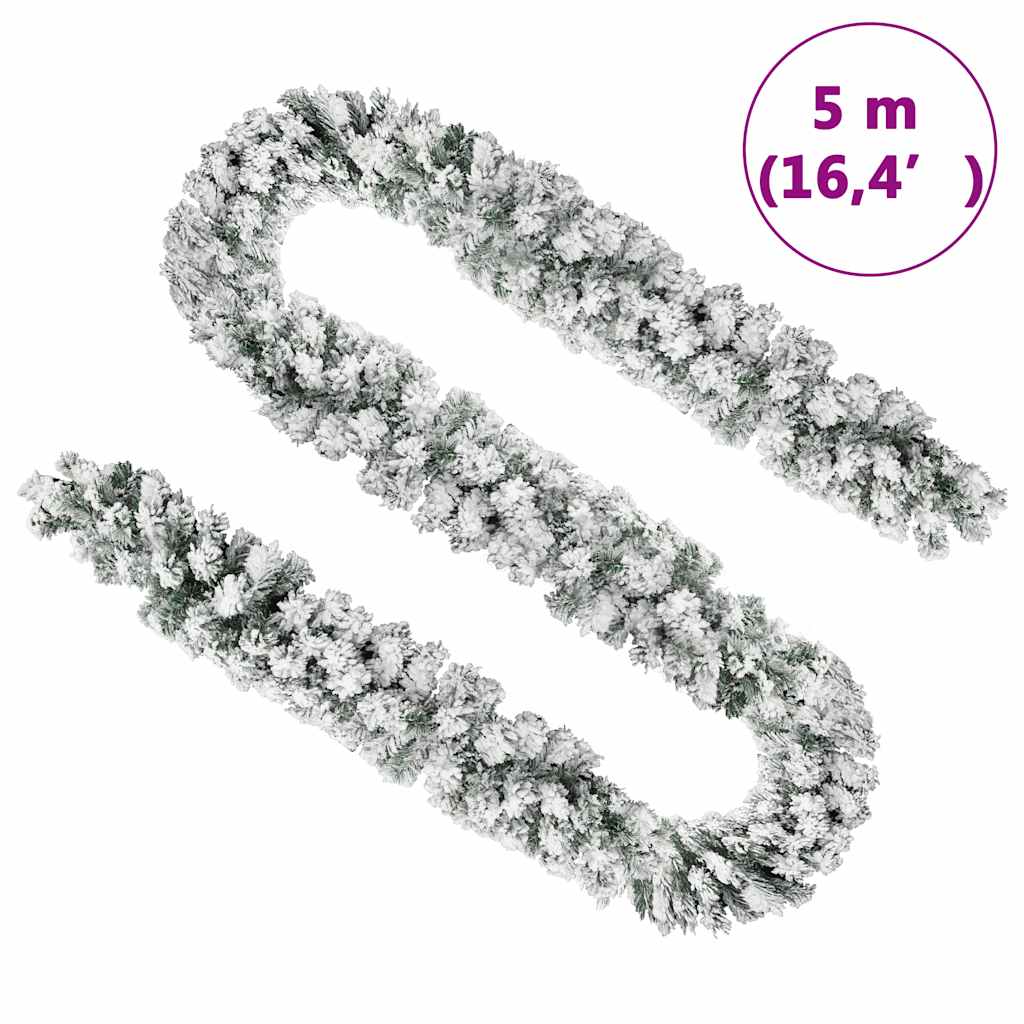 Kerstslinger met sneeuw 5 m PVC groen is nu te koop bij PeponiXL, paradijselijk wonen!