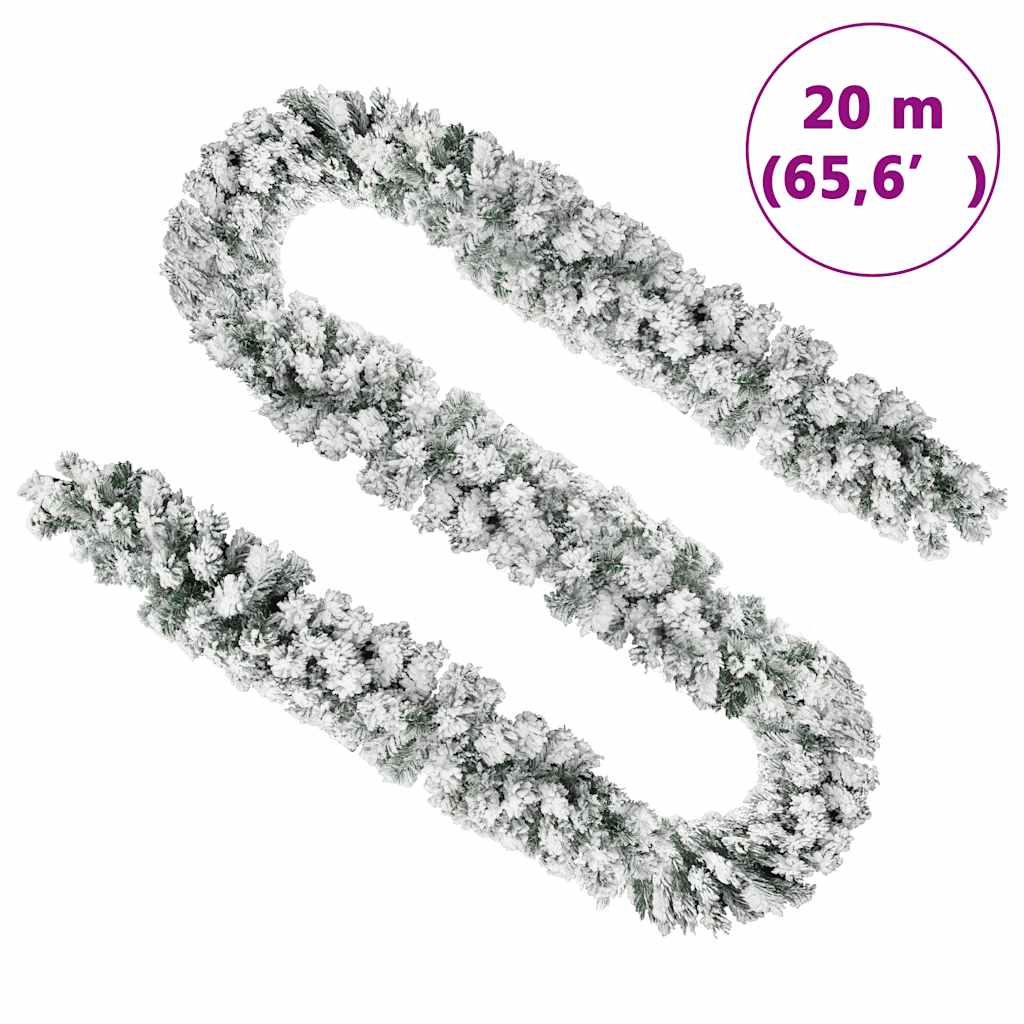 Kerstslinger met sneeuw 20 m PVC groen is nu te koop bij PeponiXL, paradijselijk wonen!