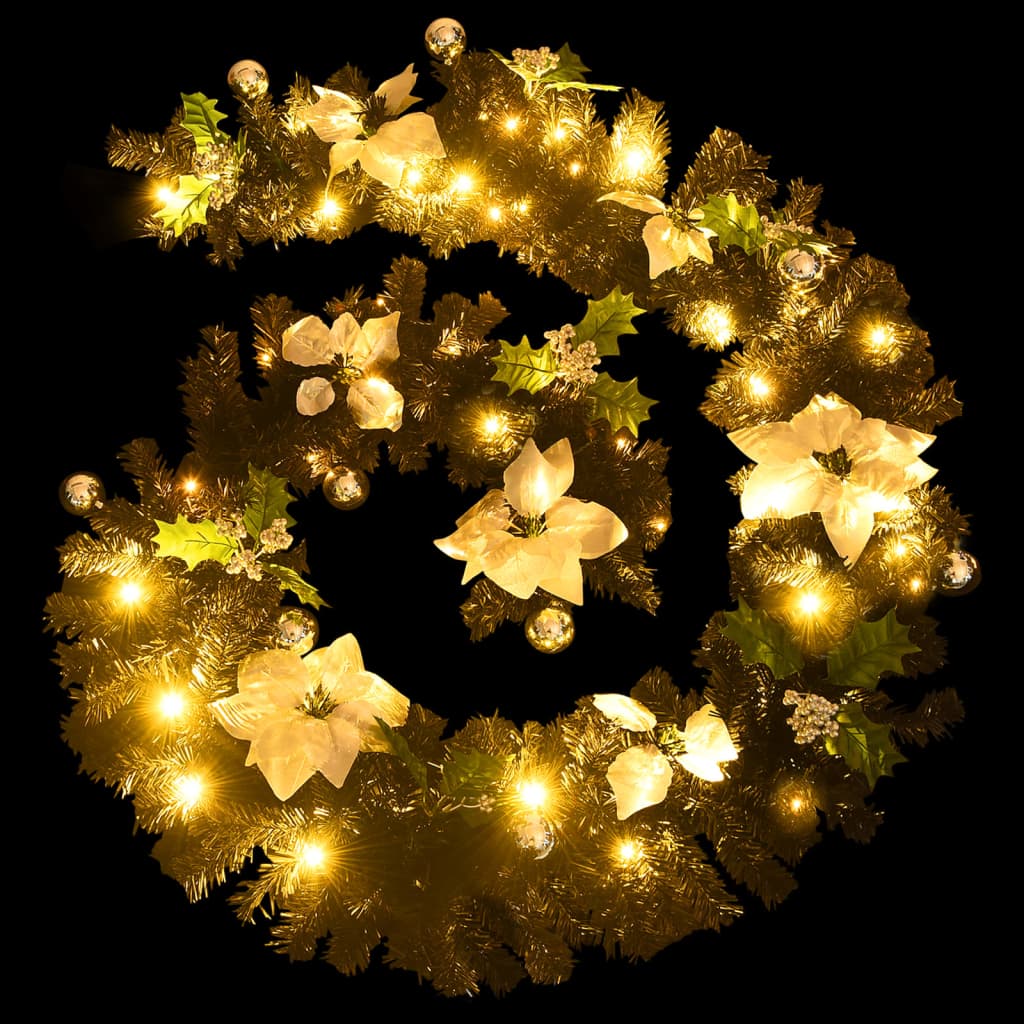 Kerstslinger met LED-lampjes 2,7 m PVC zwart is nu te koop bij PeponiXL, paradijselijk wonen!