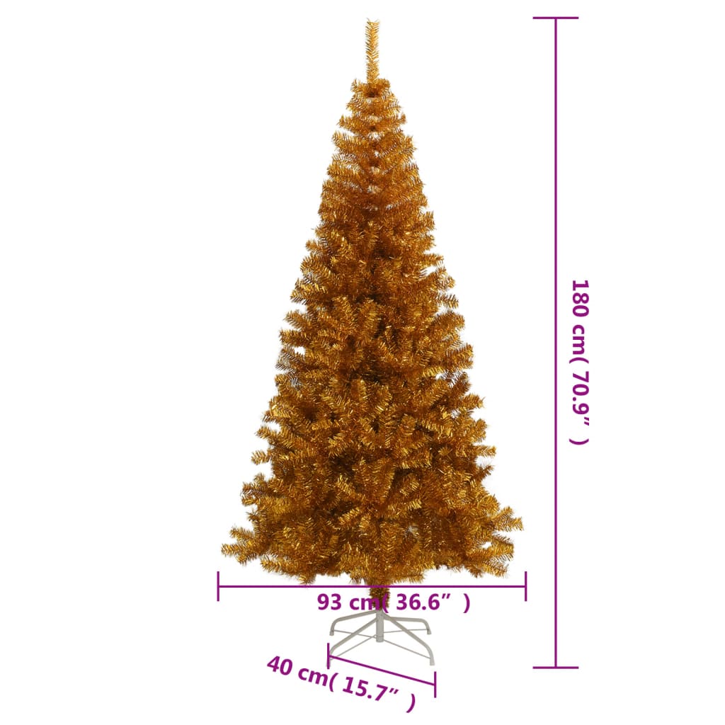 Kunstkerstboom met standaard 180 cm PET goudkleurig is nu te koop bij PeponiXL, paradijselijk wonen!