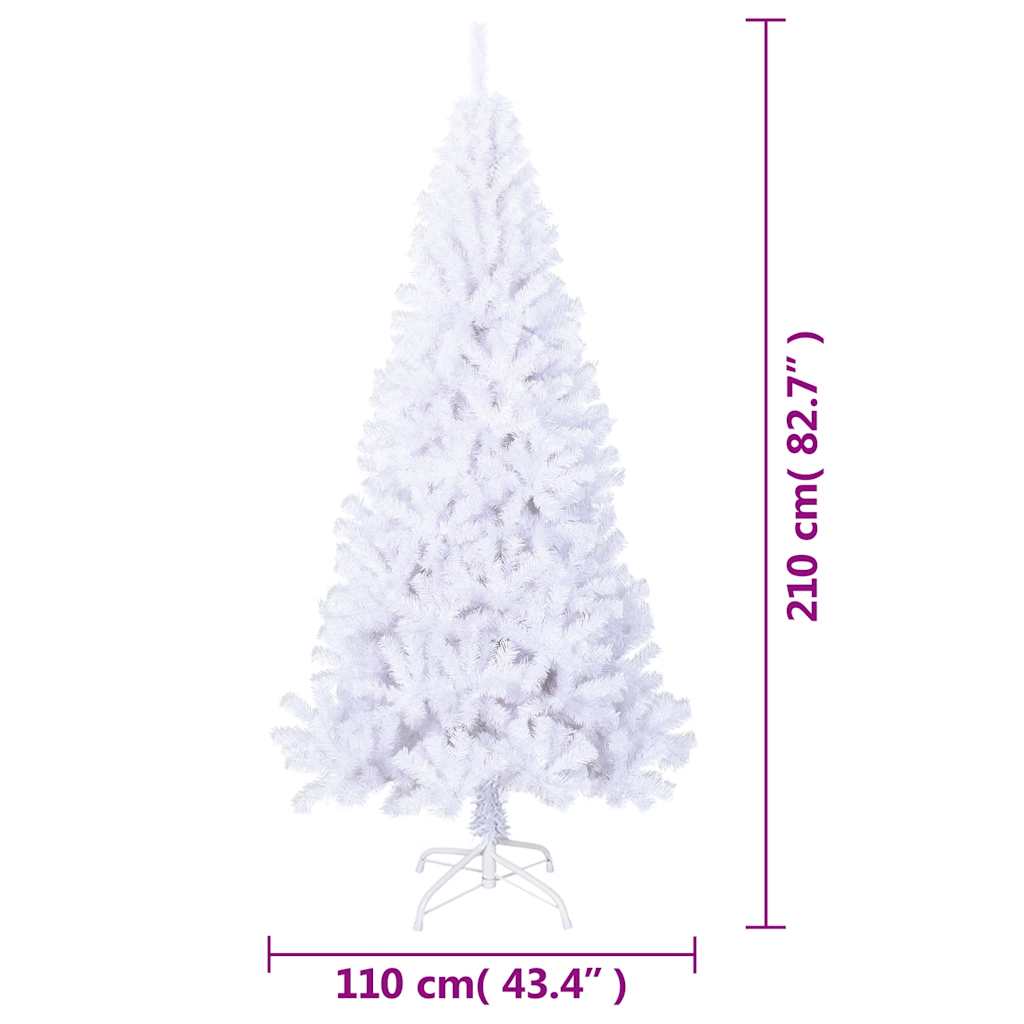 Kunstkerstboom met dikke takken 210 cm PVC wit is nu te koop bij PeponiXL, paradijselijk wonen!