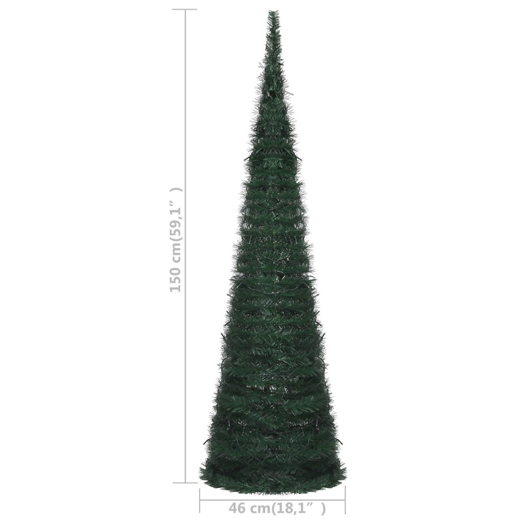 Kunstkerstboom met verlichting pop-up 150 cm groen is nu te koop bij PeponiXL, paradijselijk wonen!