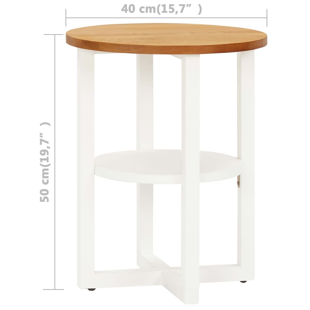 Bijzettafel 40x50 cm massief eikenhout is nu te koop bij PeponiXL, paradijselijk wonen!