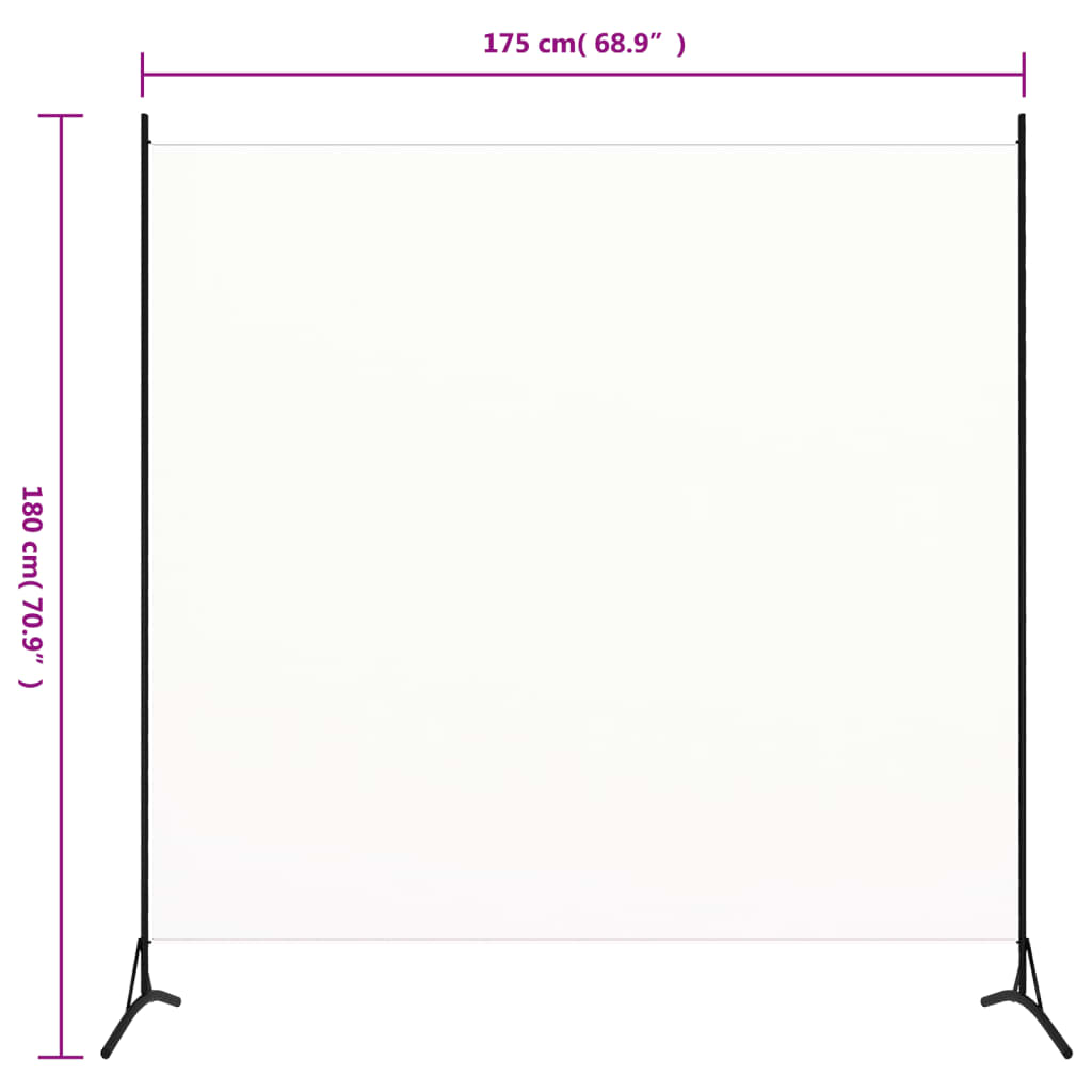 Kamerscherm met 1 paneel 175x180 cm stof wit is nu te koop bij PeponiXL, paradijselijk wonen!