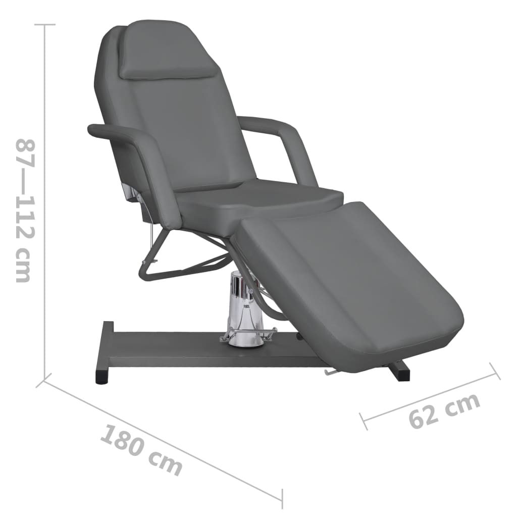 Massagetafel 180x62x(87-112) cm grijs is nu te koop bij PeponiXL, paradijselijk wonen!