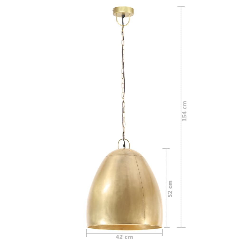Hanglamp industrieel rond 25 W E27 42 cm messingkleurig is nu te koop bij PeponiXL, paradijselijk wonen!