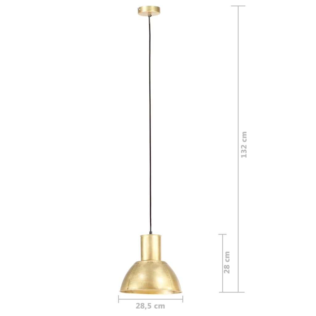 Hanglamp rond 25 W E27 28,5 cm messingkleurig is nu te koop bij PeponiXL, paradijselijk wonen!