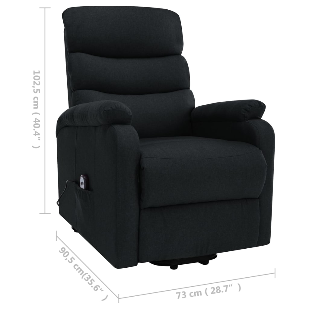 Sta-op-massagestoel stof zwart is nu te koop bij PeponiXL, paradijselijk wonen!