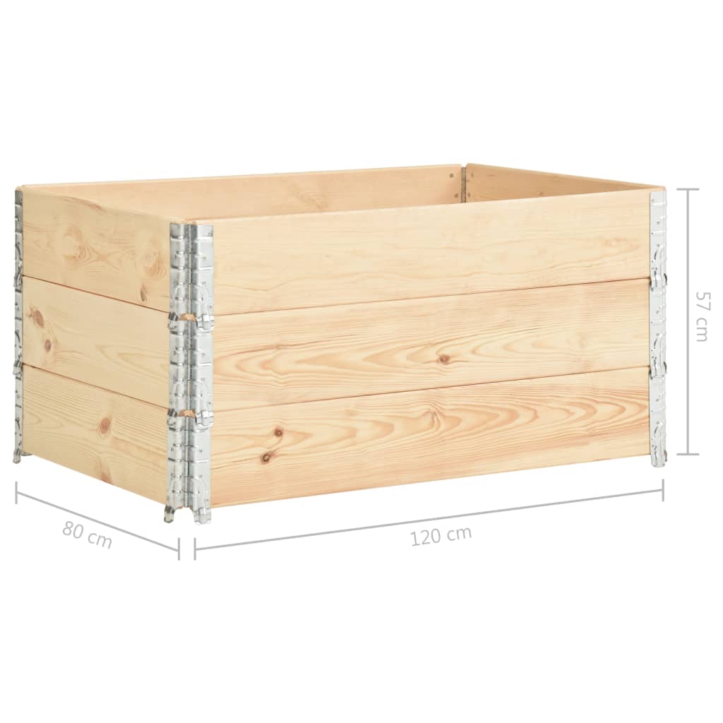 3 st Plantenbakken verhoogd 80x120 cm massief grenenhout is nu te koop bij PeponiXL, paradijselijk wonen!