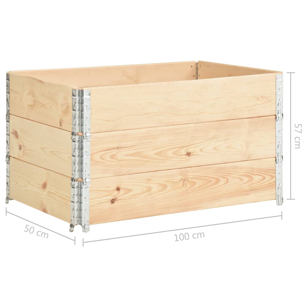 3 st Plantenbakken verhoogd 50x100 cm massief grenenhout is nu te koop bij PeponiXL, paradijselijk wonen!