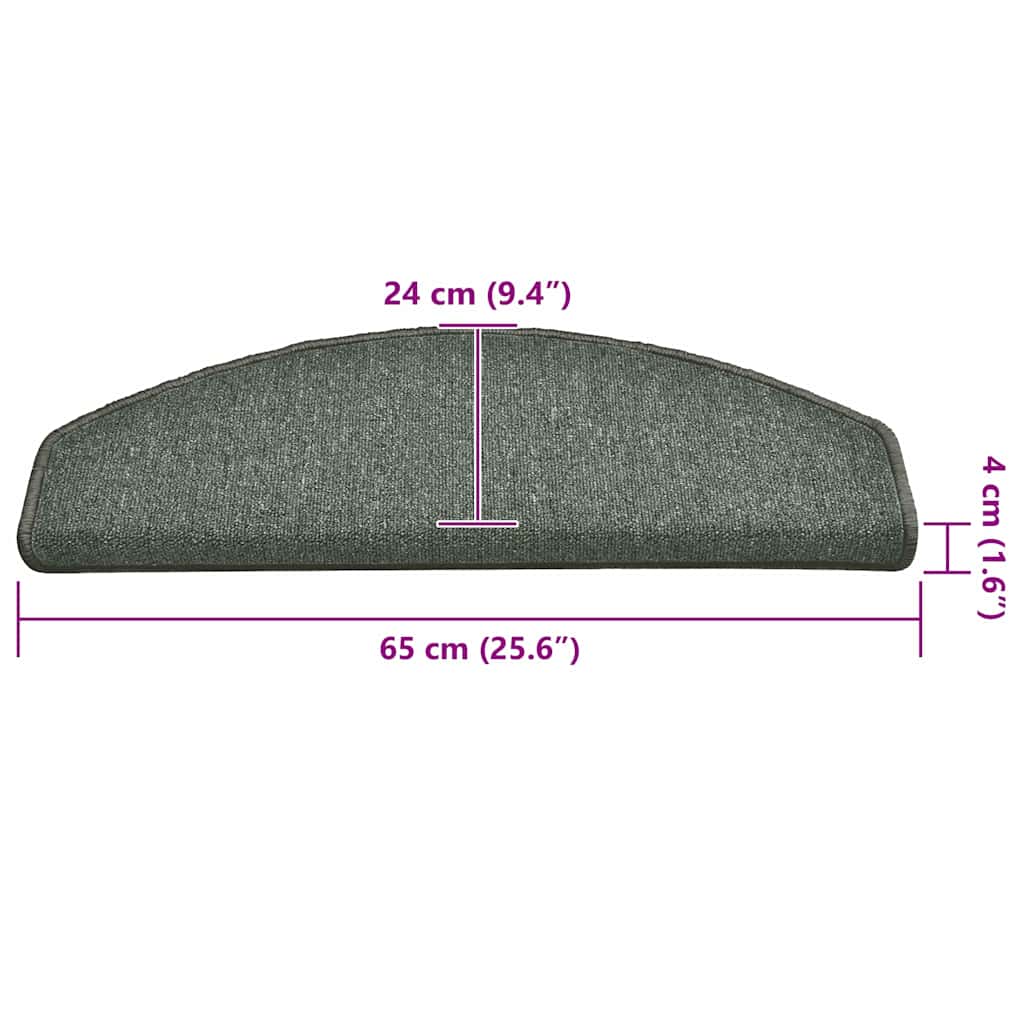 Trapmatten 15 st 65x24x4 cm Donkergroen Halfrond Groot