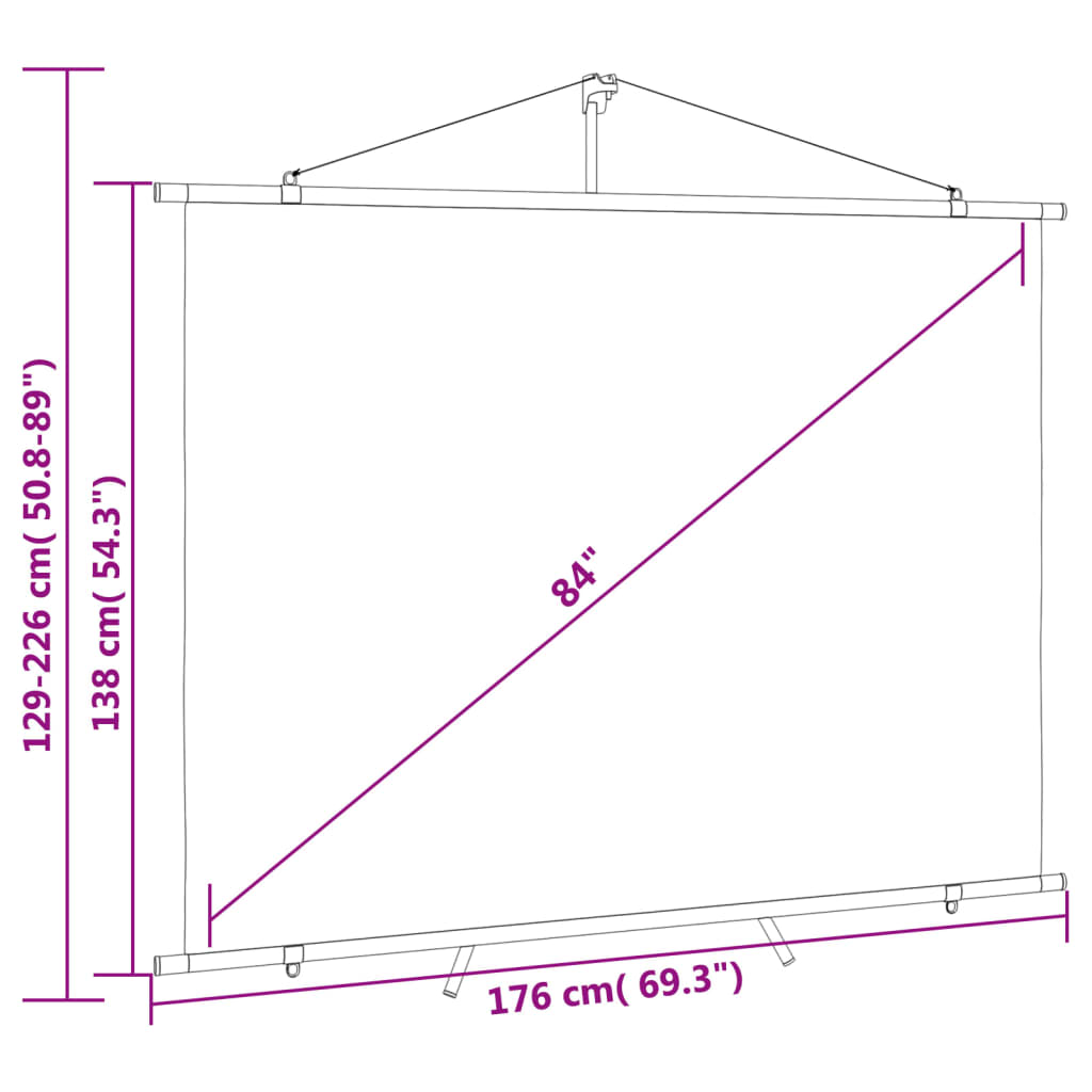 Projectiescherm met statief 4:3 84'' is nu te koop bij PeponiXL, paradijselijk wonen!