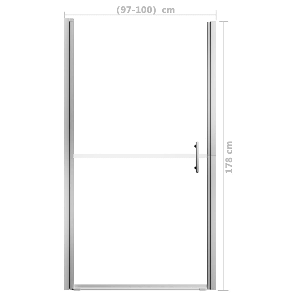 Douchedeur mat 100x178 cm gehard glas is nu te koop bij PeponiXL, paradijselijk wonen!