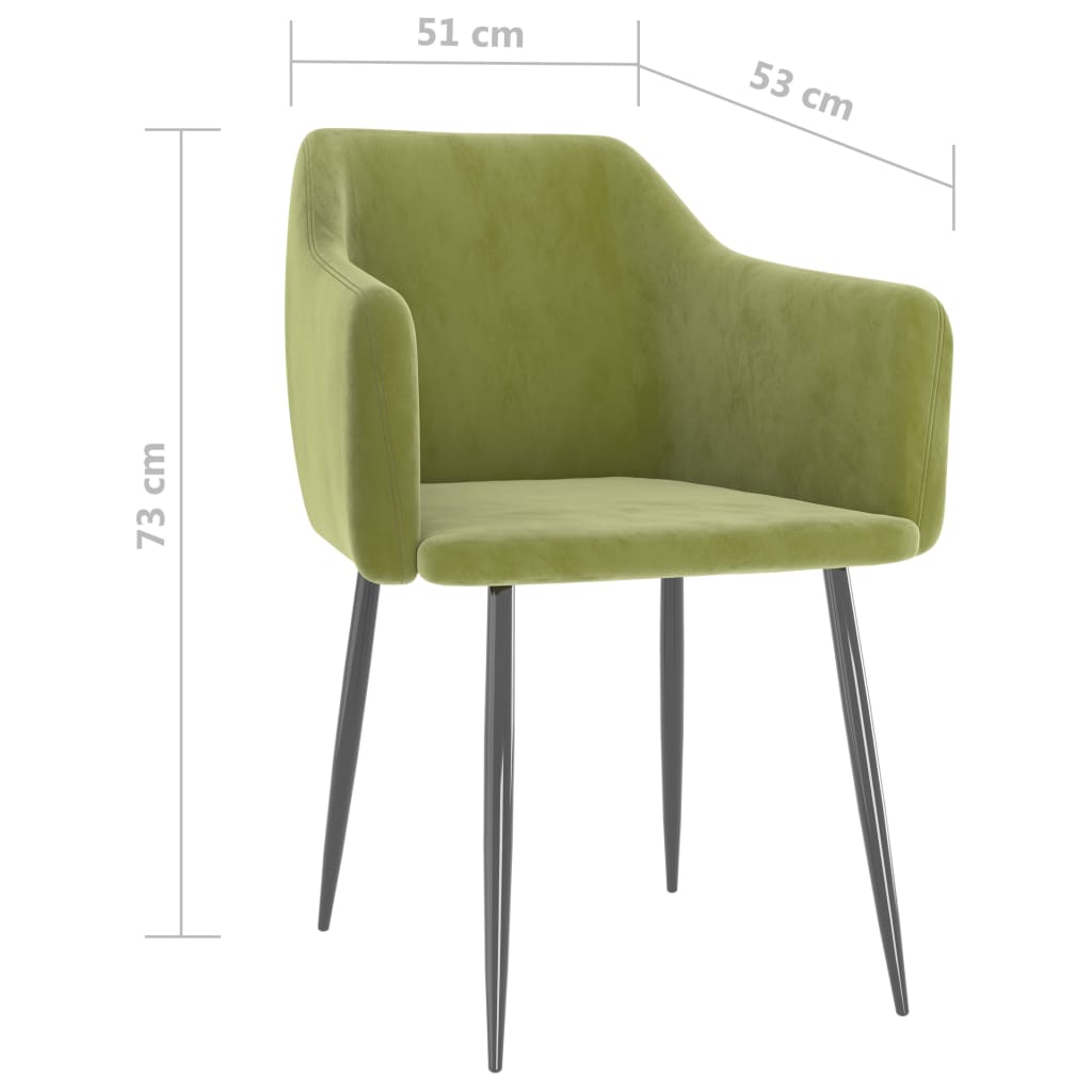 Eetkamerstoelen 2 st fluweel lichtgroen is nu te koop bij PeponiXL, paradijselijk wonen!