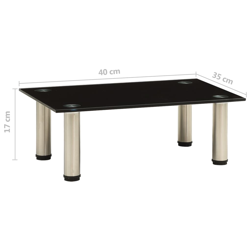 Tv-meubel 40x35x17 cm gehard glas zwart is nu te koop bij PeponiXL, paradijselijk wonen!