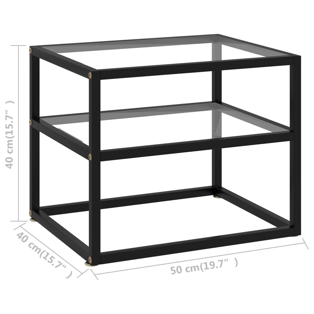 Wandtafel 50x40x40 cm gehard glas transparant is nu te koop bij PeponiXL, paradijselijk wonen!