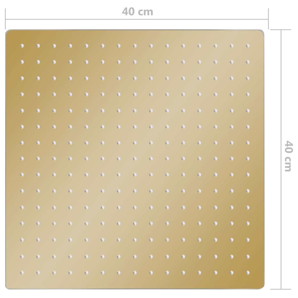 Regendouchekop vierkant 40x40 cm roestvrij staal goudkleurig is nu te koop bij PeponiXL, paradijselijk wonen!