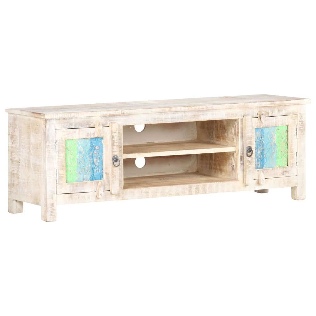 Tv-meubel 120x30x40 cm ruw acaciahout is nu te koop bij PeponiXL, paradijselijk wonen!
