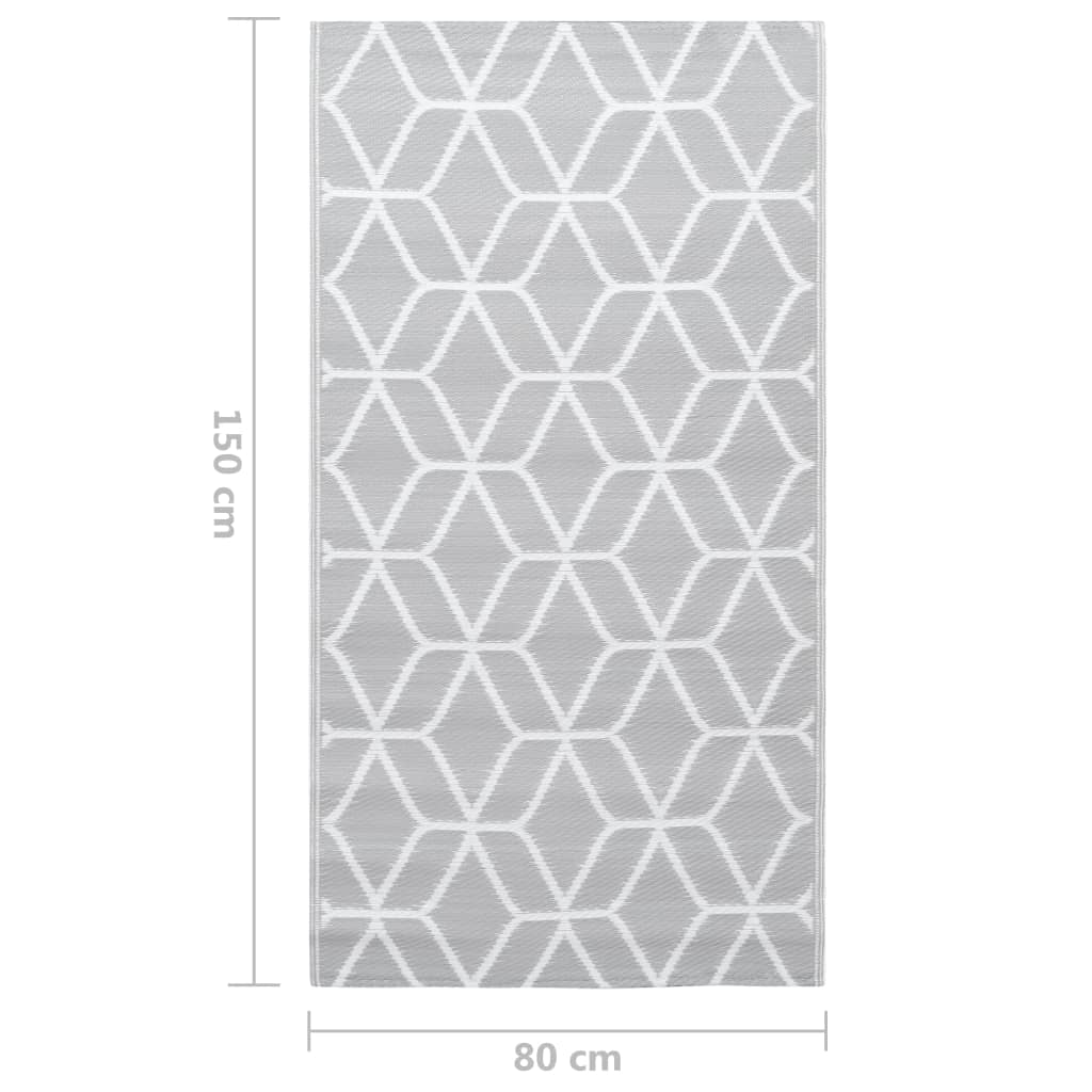 Buitenkleed ARAKIL 80x150 cm PP grijs is nu te koop bij PeponiXL, paradijselijk wonen!