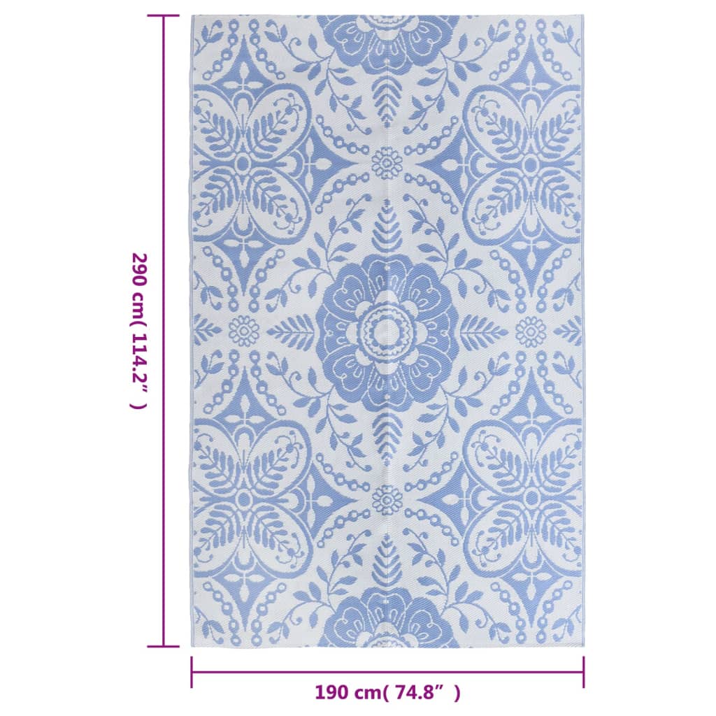 Buitenkleed ARAKIL 190x290 cm PP babyblauw is nu te koop bij PeponiXL, paradijselijk wonen!