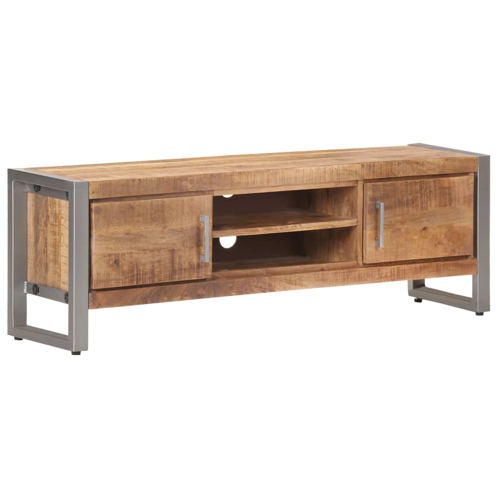 Tv-meubel 120x30x40 cm ruw mangohout is nu te koop bij PeponiXL, paradijselijk wonen!
