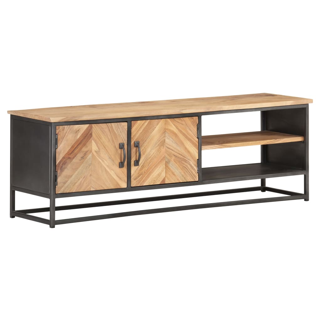 Tv-meubel 120x30x40 cm massief acaciahout is nu te koop bij PeponiXL, paradijselijk wonen!