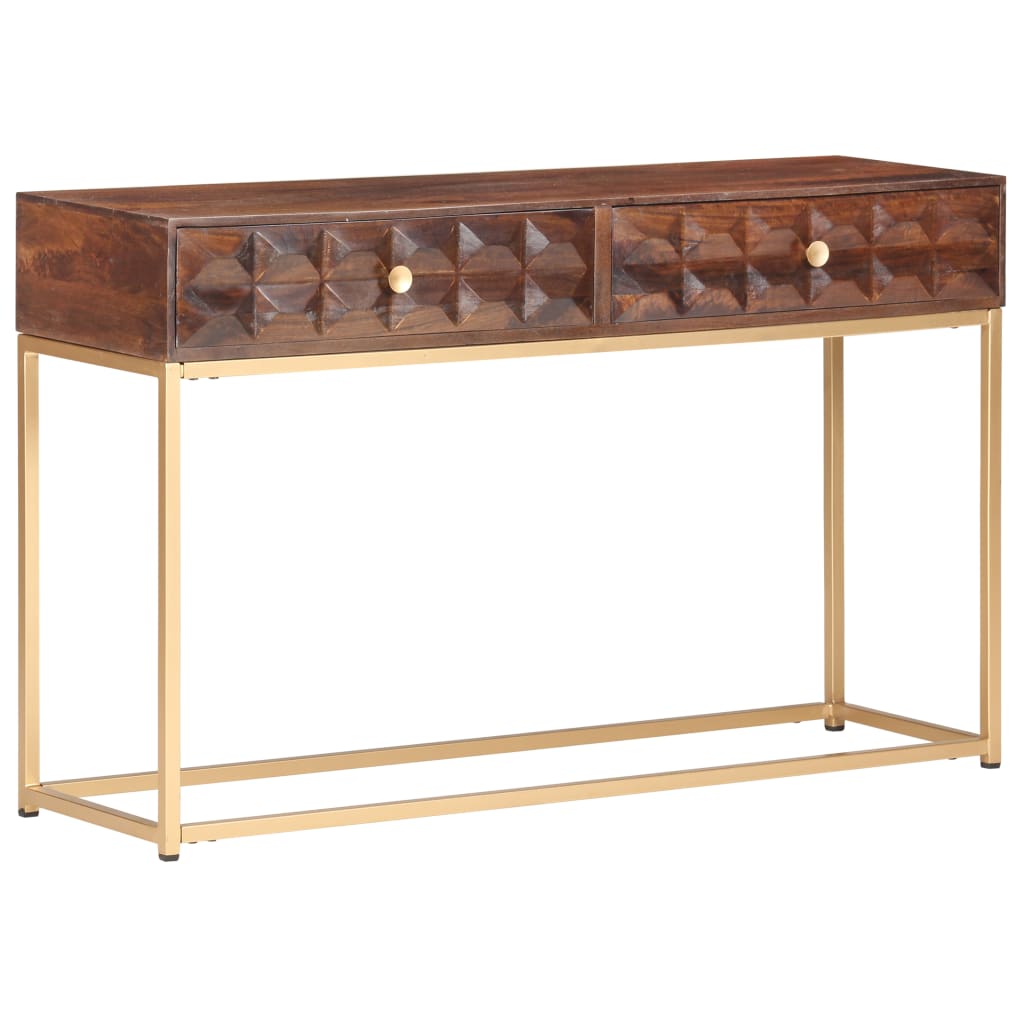 Consoletafel 122x36x75 cm Massief mangohout is nu te koop bij PeponiXL, paradijselijk wonen!