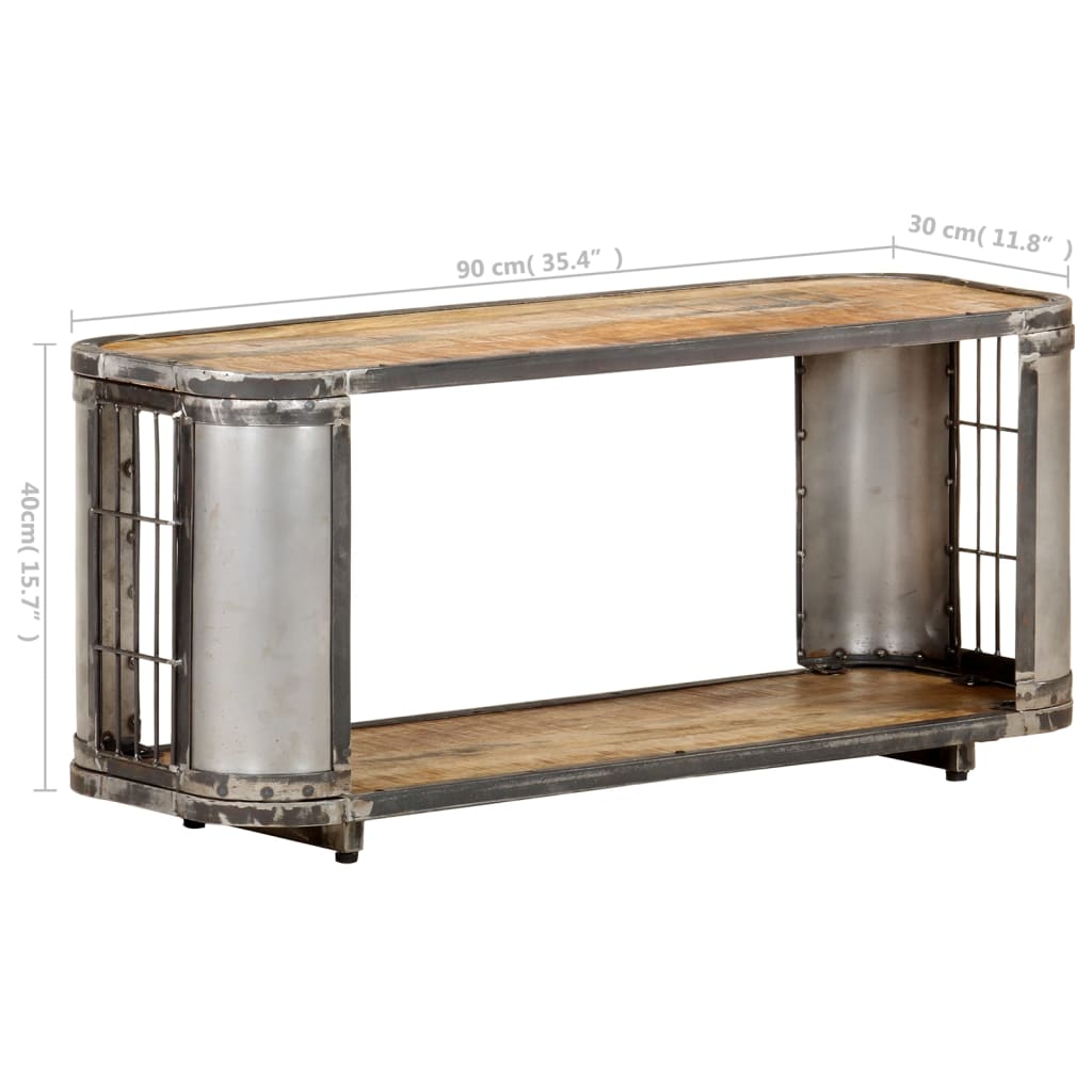 Tv-meubel 90x30x40 cm massief mangohout is nu te koop bij PeponiXL, paradijselijk wonen!