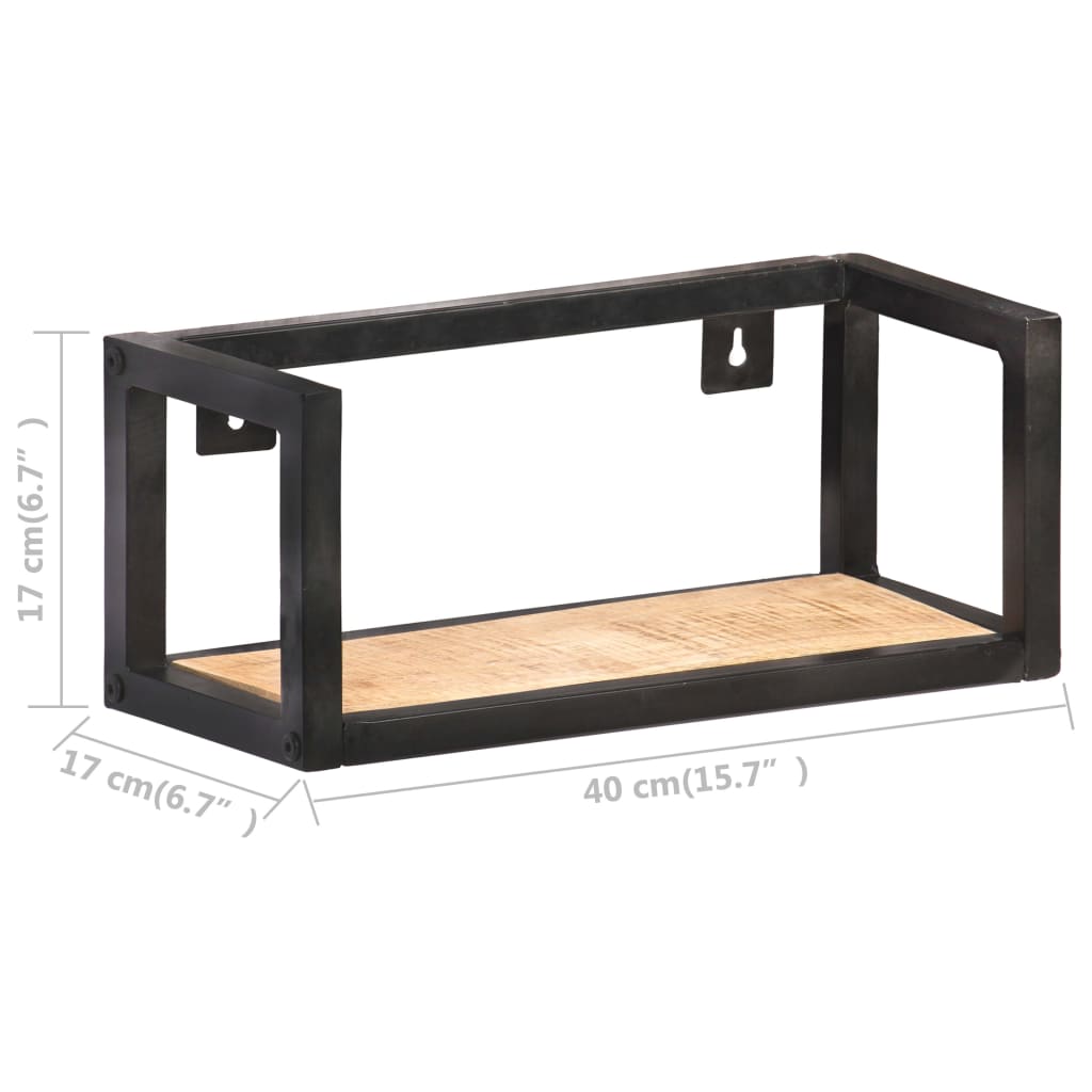 Wandschappen 2 st 40 cm ruw mangohout is nu te koop bij PeponiXL, paradijselijk wonen!