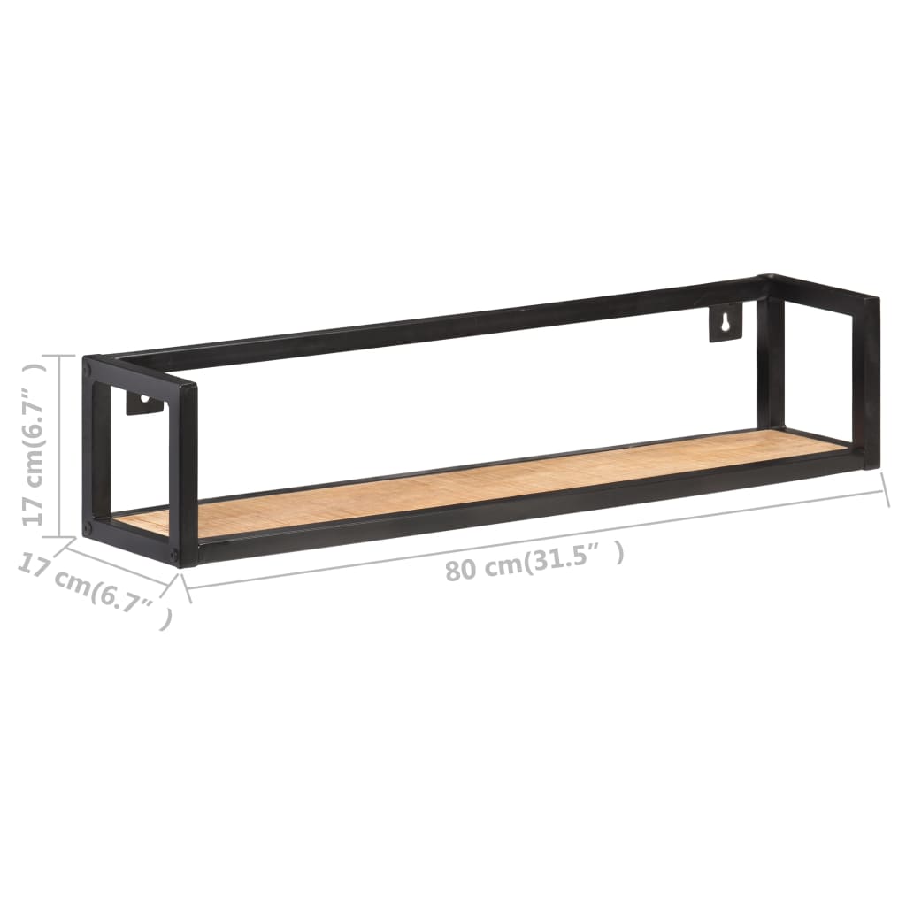 Wandschappen 2 st 80 cm ruw mangohout is nu te koop bij PeponiXL, paradijselijk wonen!