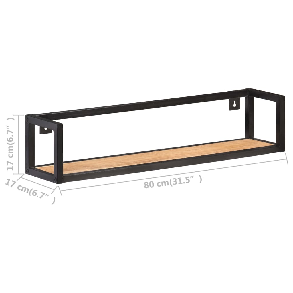 Wandschappen 2 st 80 cm massief acaciahout is nu te koop bij PeponiXL, paradijselijk wonen!