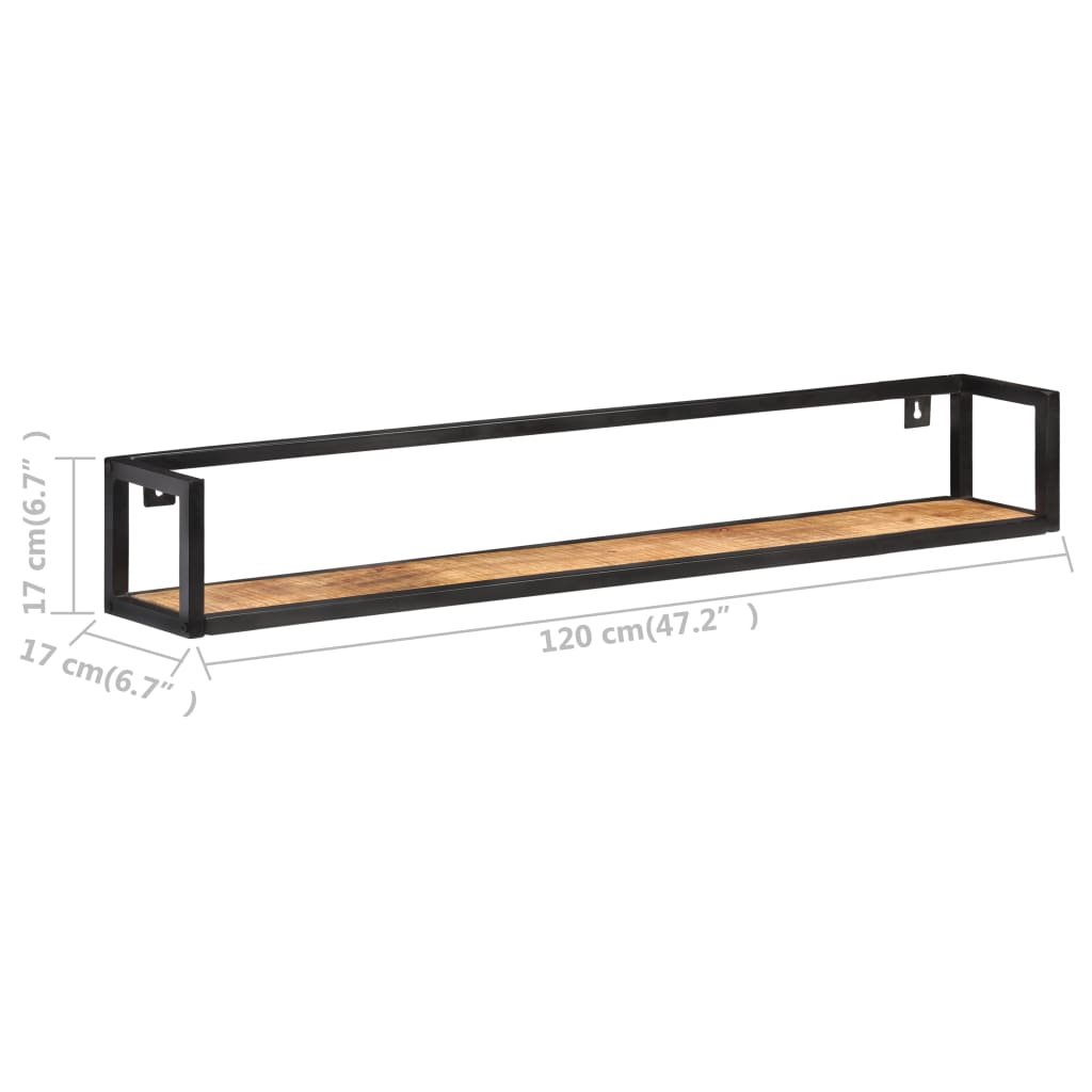 Wandschappen 2 st 120 cm ruw mangohout is nu te koop bij PeponiXL, paradijselijk wonen!
