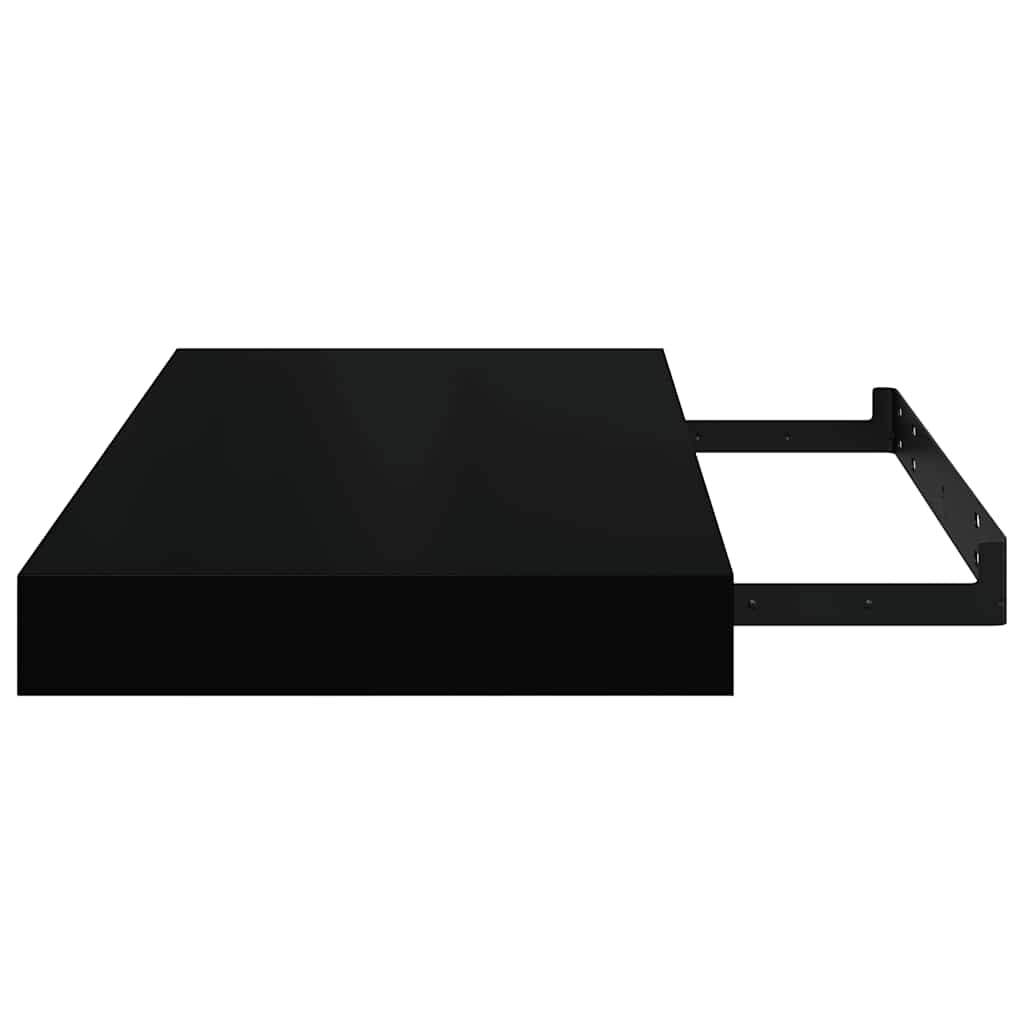 Wandschappen zwevend 4 st 40x23,5x3,8 cm MDF hoogglans zwart is nu te koop bij PeponiXL, paradijselijk wonen!