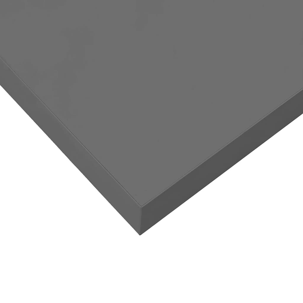 Wandschap zwevend 40x23x3,8 cm MDF hoogglans grijs is nu te koop bij PeponiXL, paradijselijk wonen!