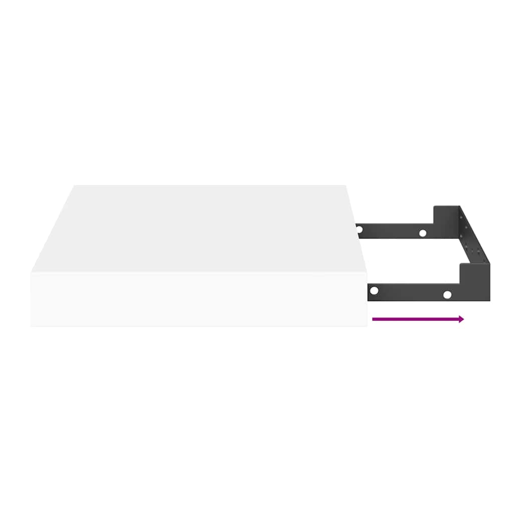 Wandschappen zwevend 2 st 23x23,5x3,8 cm MDF wit is nu te koop bij PeponiXL, paradijselijk wonen!