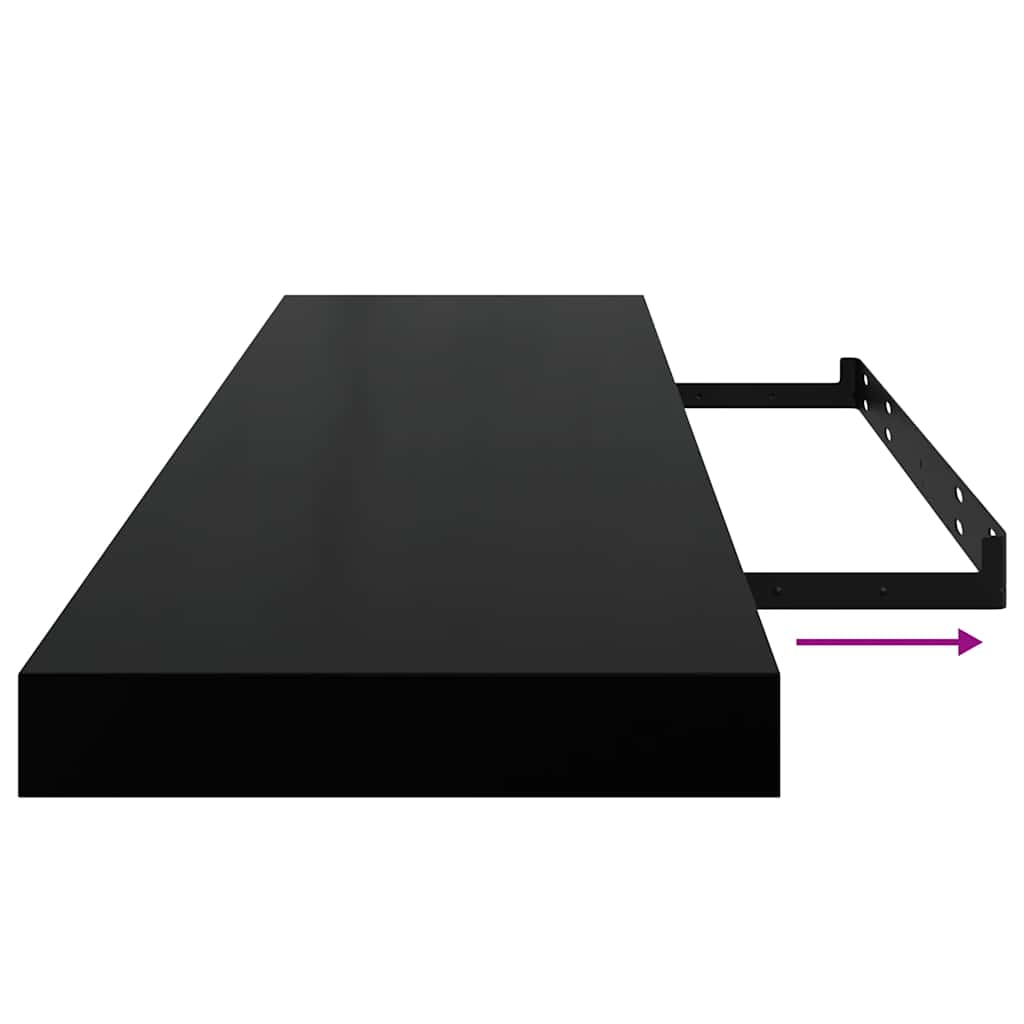 Wandschappen zwevend 4 st 90x23,5x3,8 cm MDF zwart is nu te koop bij PeponiXL, paradijselijk wonen!
