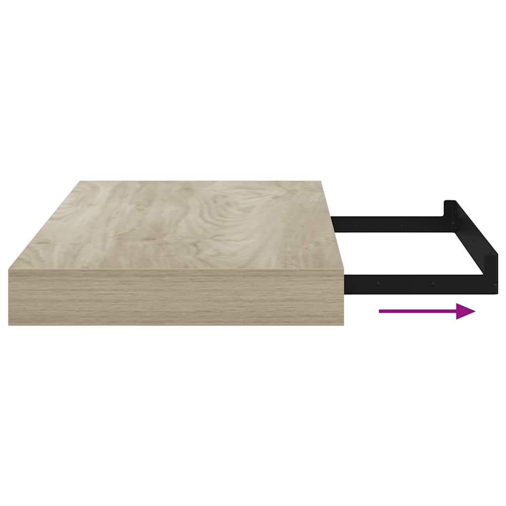 Wandschappen zwevend 4 st 40x23,5x3,8 cm MDF eikenkleurig is nu te koop bij PeponiXL, paradijselijk wonen!