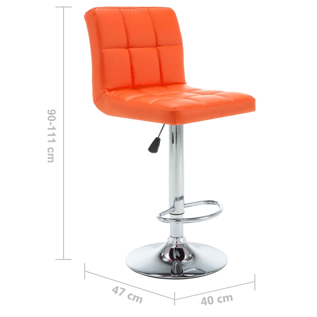 Barkrukken 2 st kunstleer oranje is nu te koop bij PeponiXL, paradijselijk wonen!